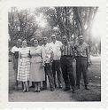 Nieces & nephews, July 1958, Dale Turner, Beatrice Sikes, Flossie Reed, Albert Fergusen, Clarence Turner, Vaughn Turner, Bud Fergusen(1)